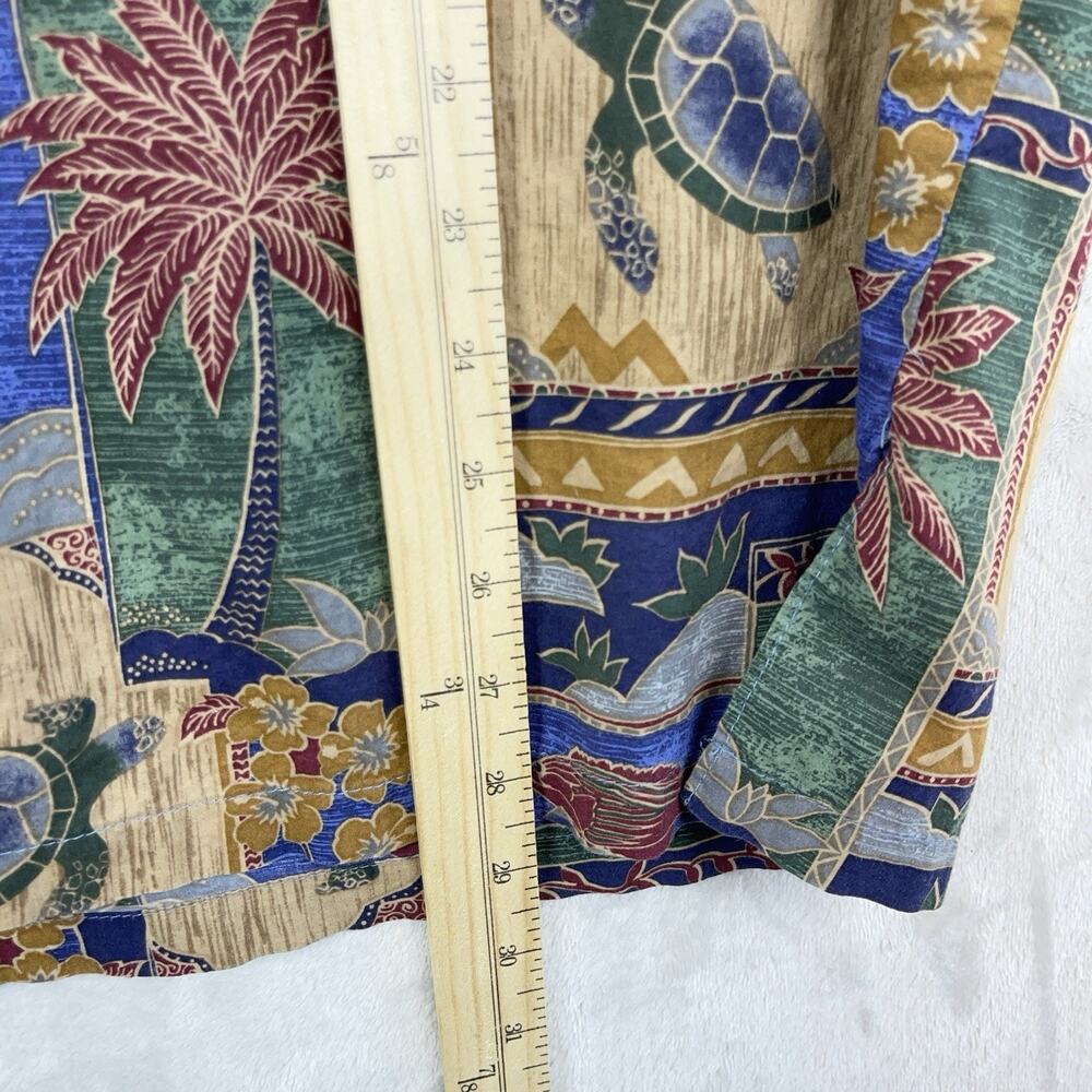 Tori Richard Hawaiian Shirt XL Cotton Lawn Sea Turtle Honu Print Made In USA - Picture 10 of 12